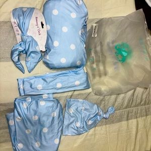 BLUE POLKA DOT MOMMY AND ME SET NWT